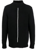 EGONlab. stripe-detail funnel-neck sweater