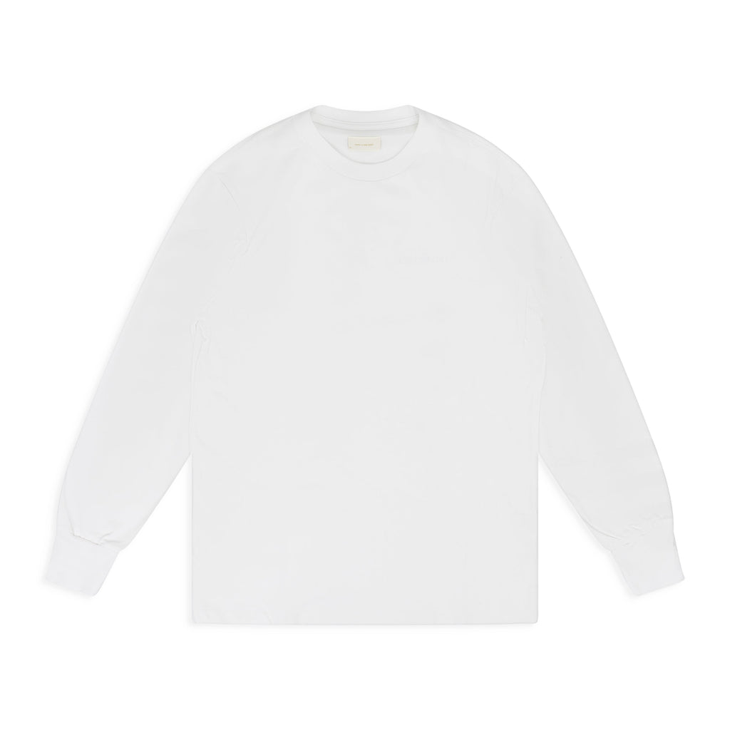 White Longsleeve Tonal Logo T-Shirt
