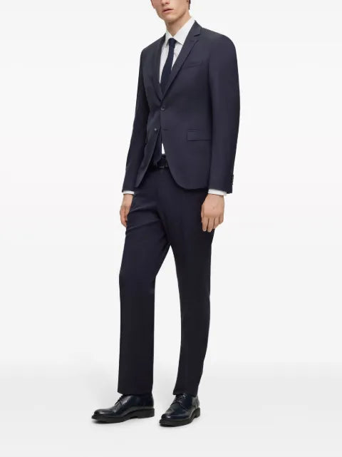 BOSS virgin-wool single-breasted blazer