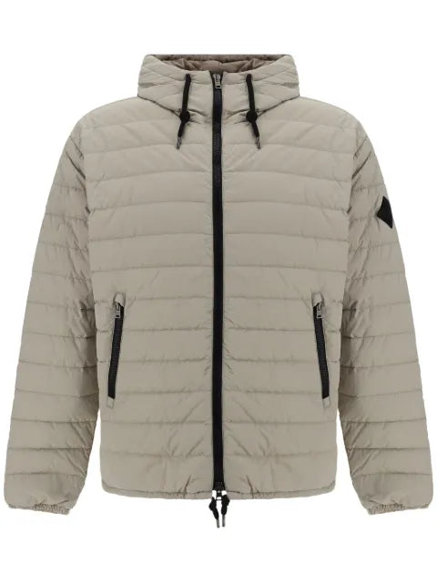 Herno lined jacket with logo appliqué