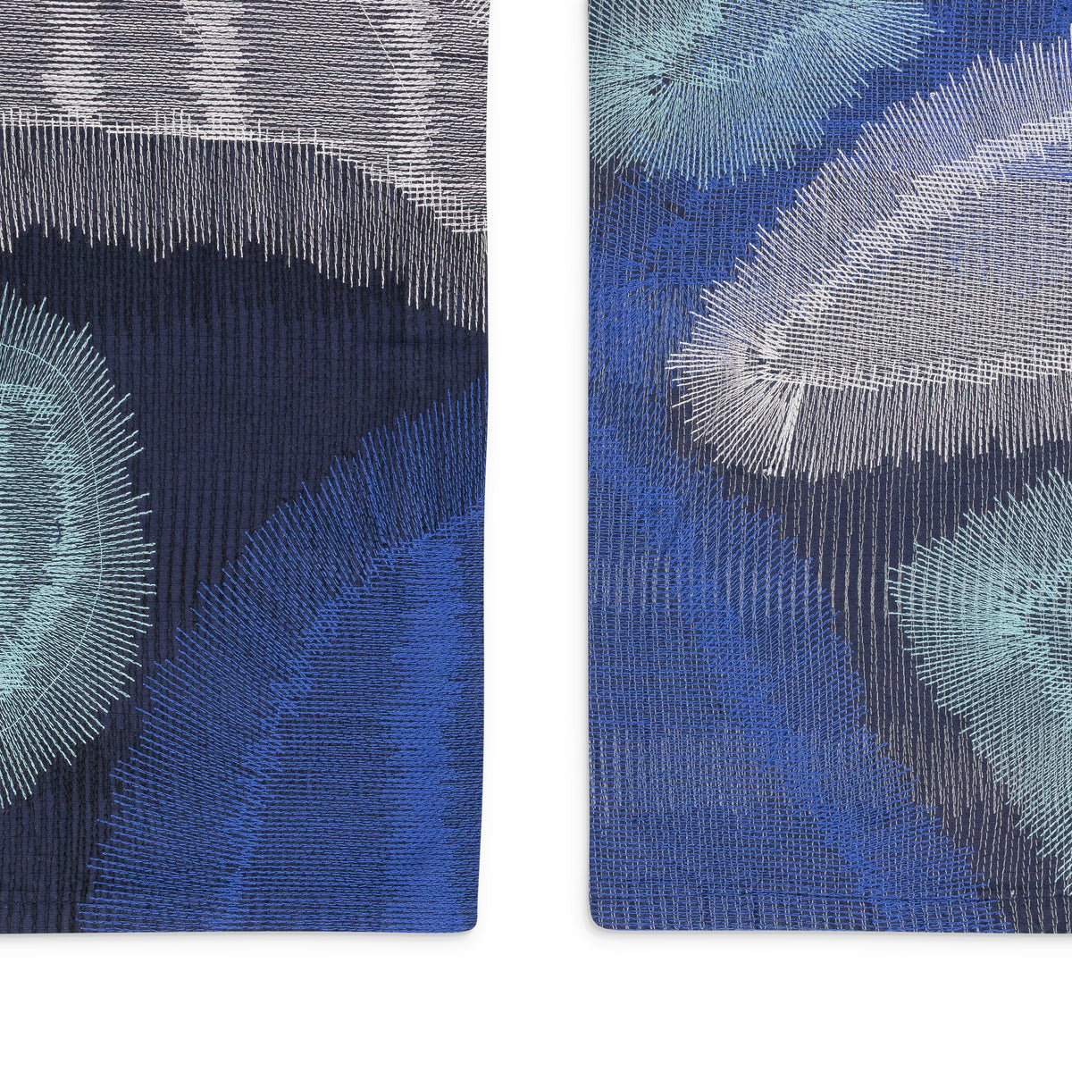 INDIGO CAMOUFLAGE EMBROIDERY PANTS
