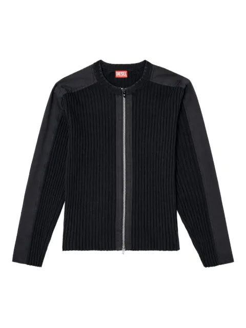 Diesel K-Matty ribbed zip-up cardigan
