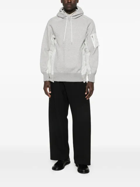 sacai zip-detailed hoodie