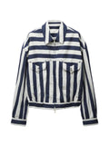 Versace striped cotton denim blouson