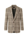 Zegna check wool-blend blazer