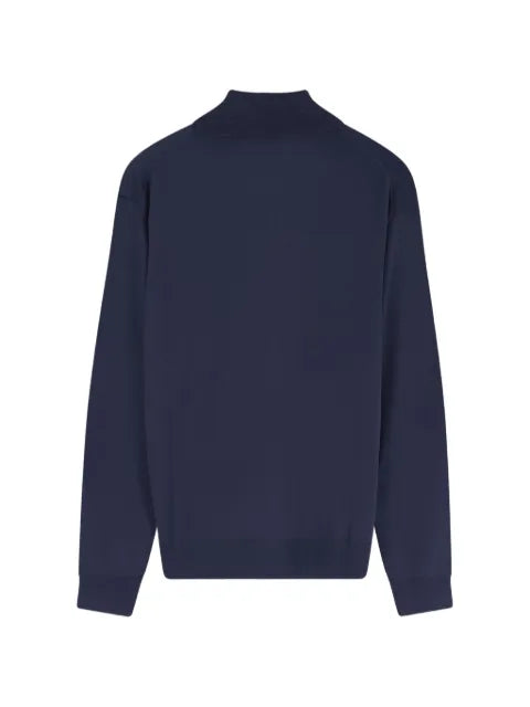 Bramani Cashmere zip-up high-neck cardigan