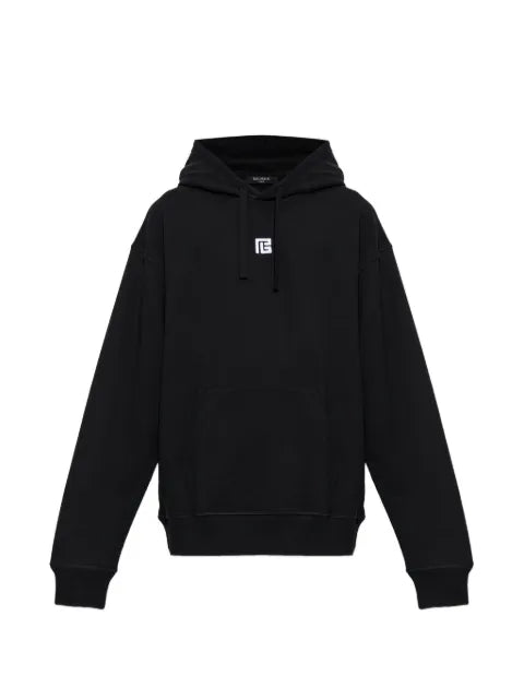 Balmain logo-embroidered drawstring hoodie