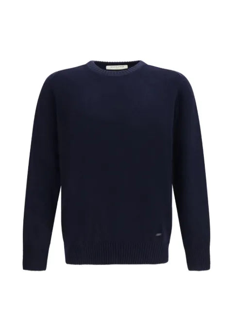 BROOKSFIELD logo-plaque crew-neck sweater