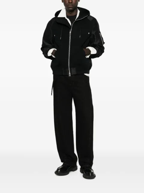 sacai hybrid panelled lightweight jacket