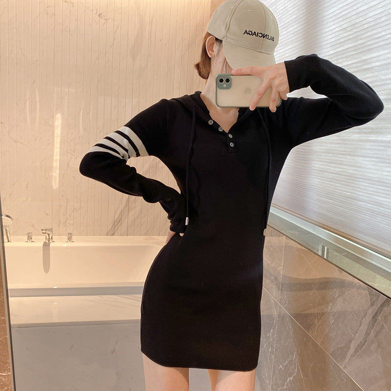 Thom Browne Women's Contrast Hem Hip Dress