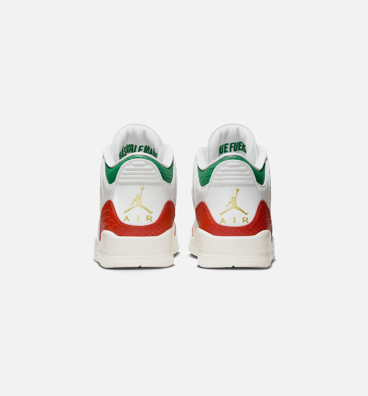 Air Jordan 3 Retro El Vuelo Men's Lifestyle Shoes - Summit White/Pine Green/Dragon Red/Metallic Gold