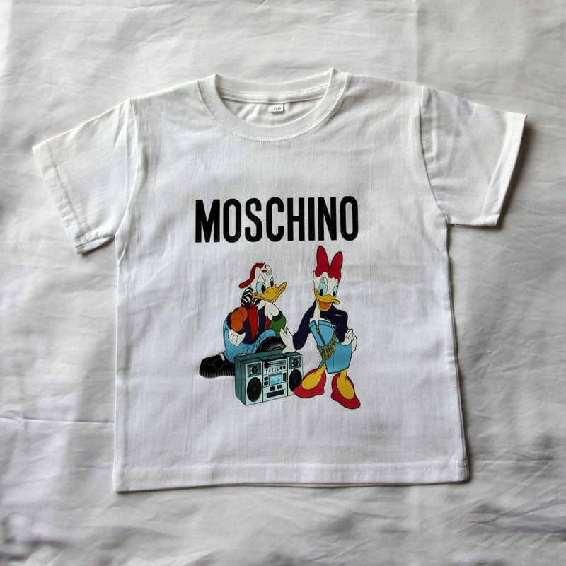 Moschino T-shirt Cartoon T-shirt Short Sleeve Couple