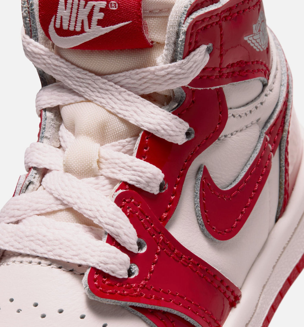 Air Jordan 1 Retro High OG Nails & Grails – Infant & Toddler Lifestyle Shoe | University Red/Metallic Silver