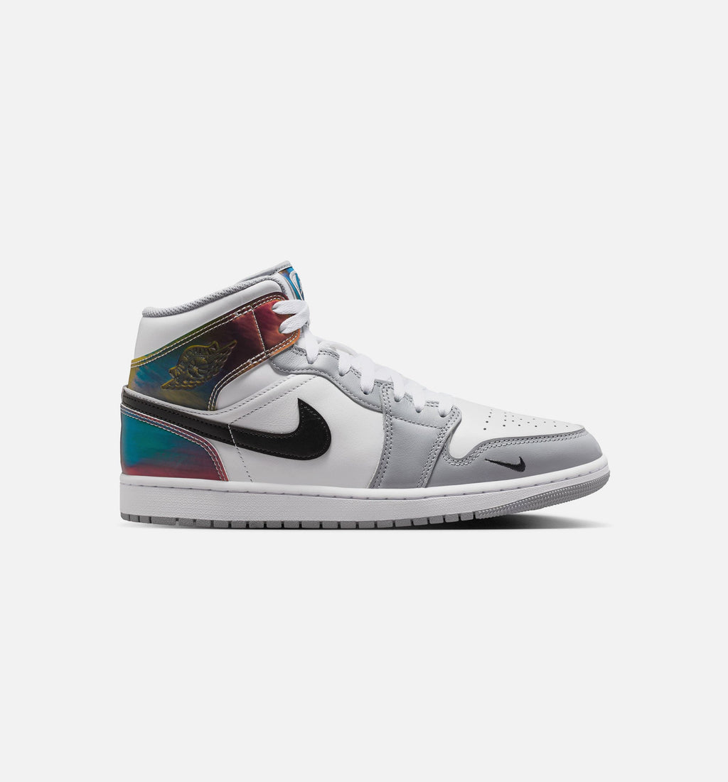 Air Jordan 1 Mid SE Men's Lifestyle Shoe – Black/White/Wolf Grey