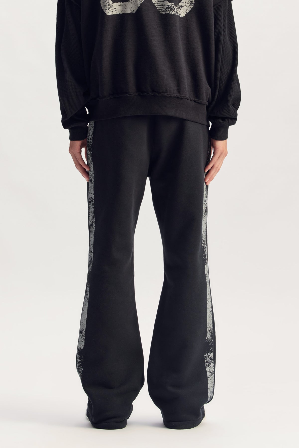 St. Violet Stripe Flare Sweatpant