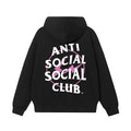 Anti Social Social Club Pink Bolt Circle Logo Black Hoodie
