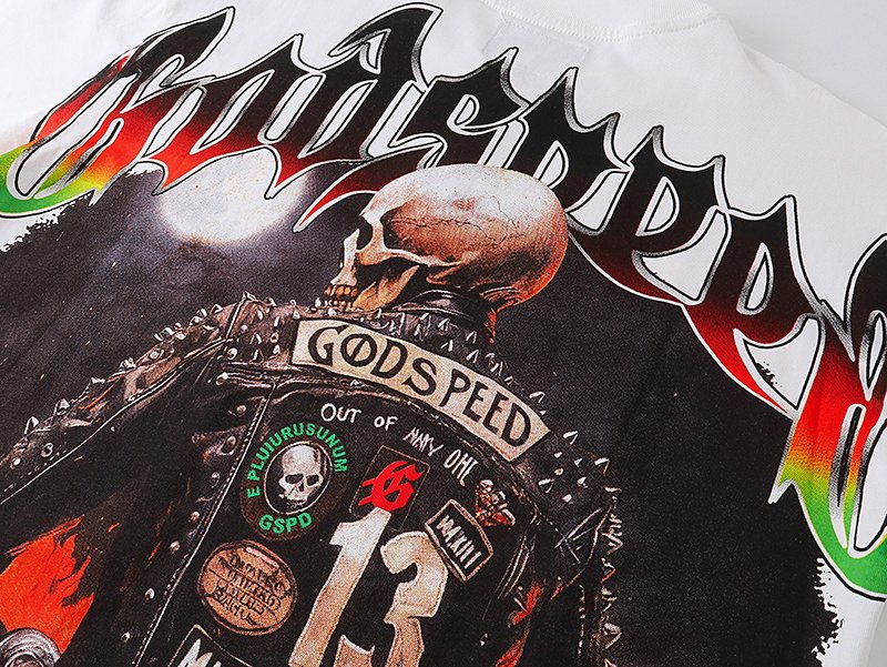 Godspeed Skull Flame Graphic T-Shirt
