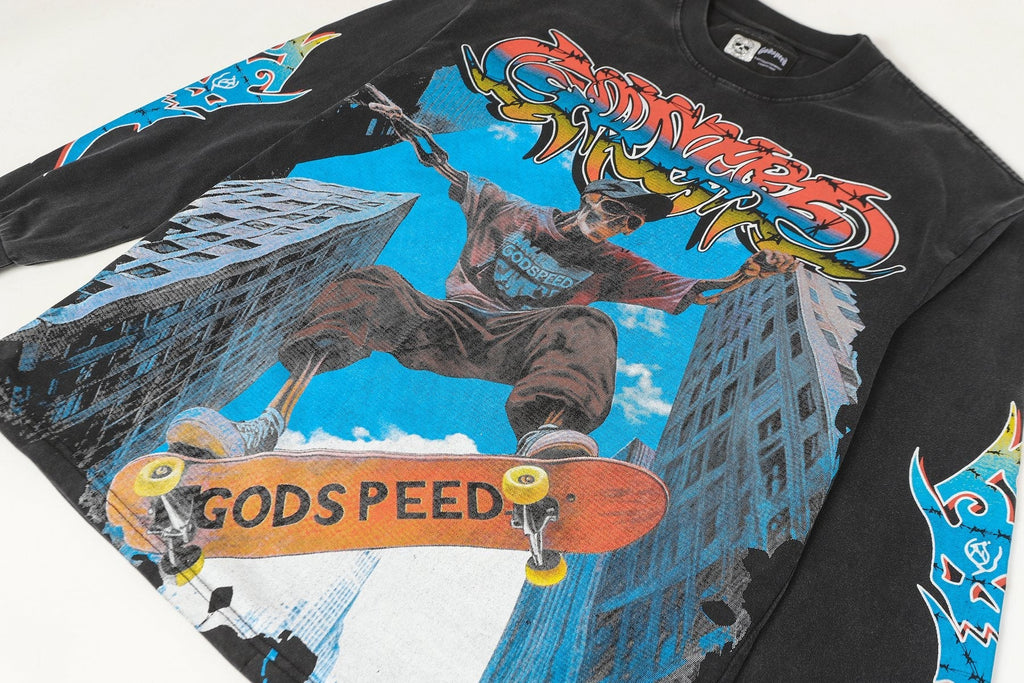 Godspeed Washed Rock Graphic Long-Sleeve T-Shirt
