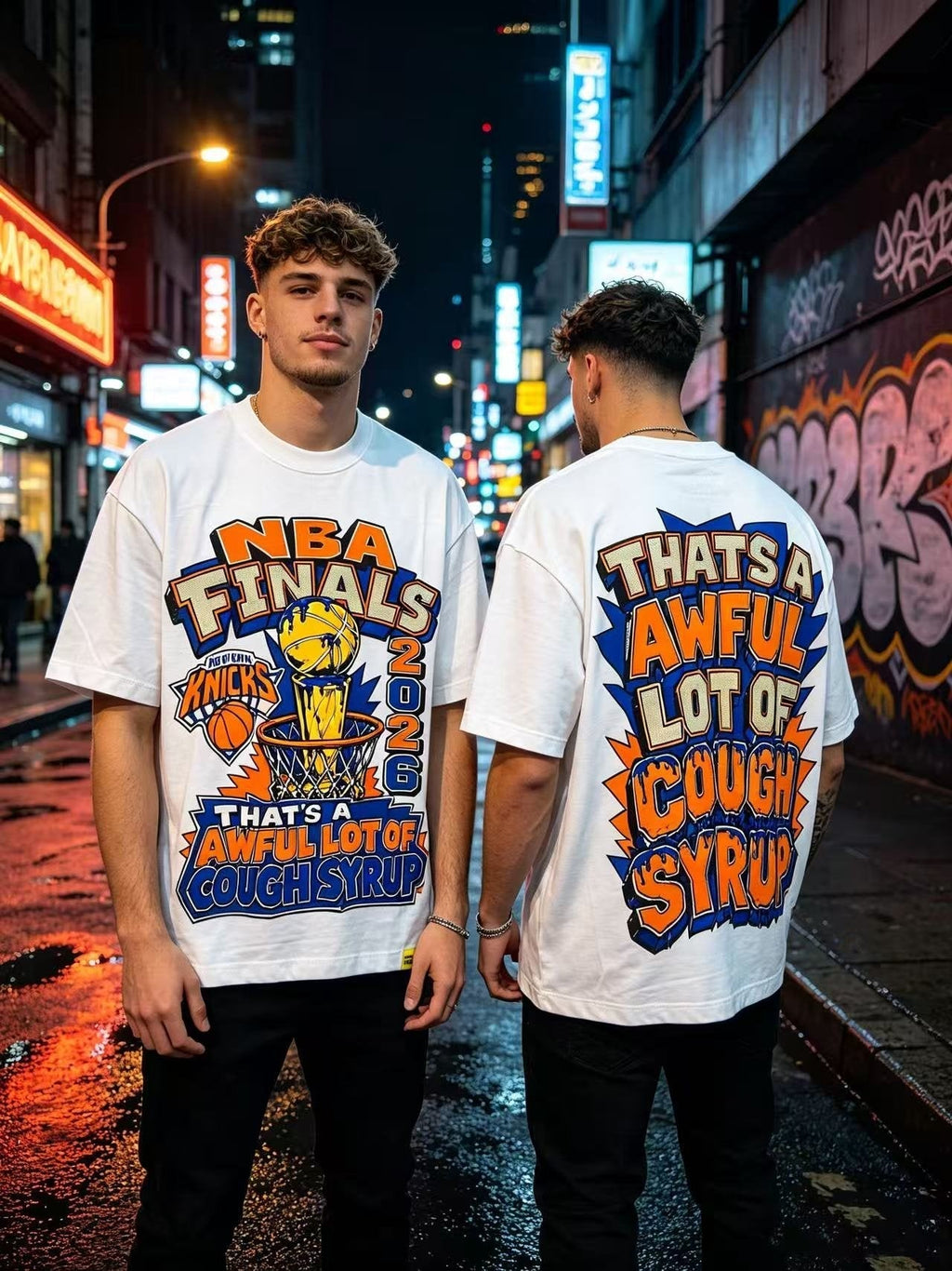 THAT'S A AWFUL LOT OF COUGH SYRUP Front & Back Graphic T-Shirt