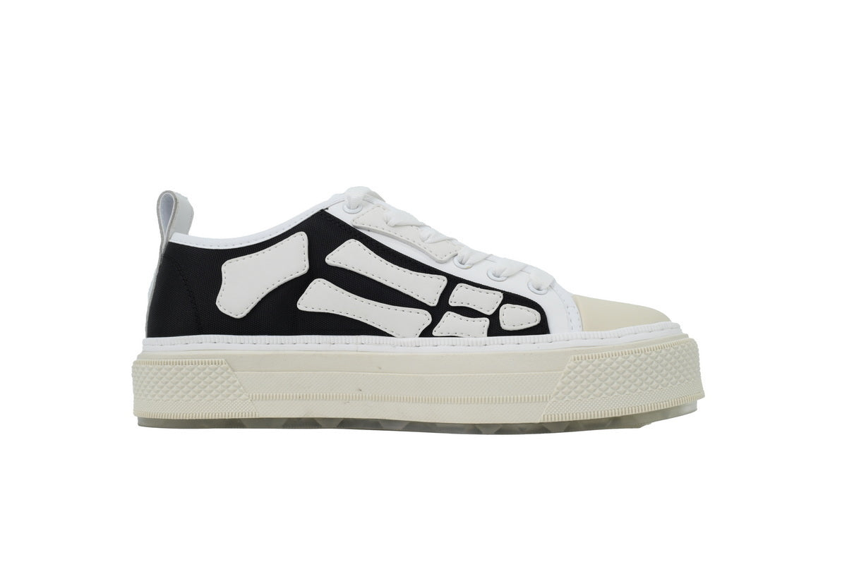 AMIRI Skel Court Lo Bone Black