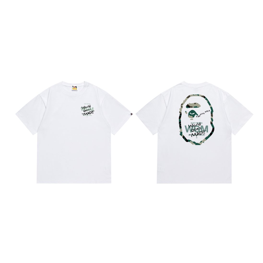 BAPE World Gone Mad Ape-Head Graphic T-Shirt