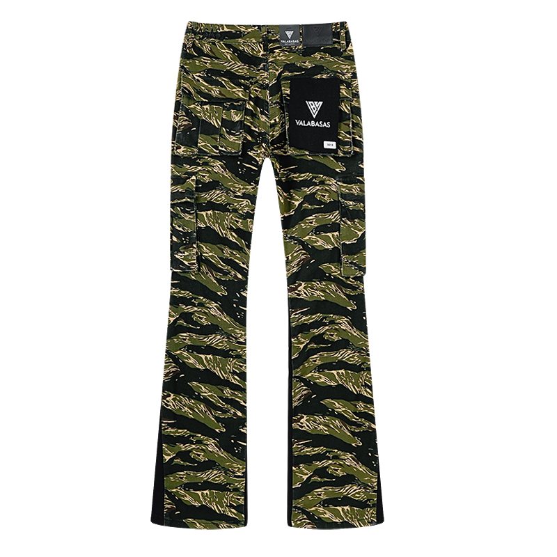 VALABASAS Camo Flared Cargo Pants