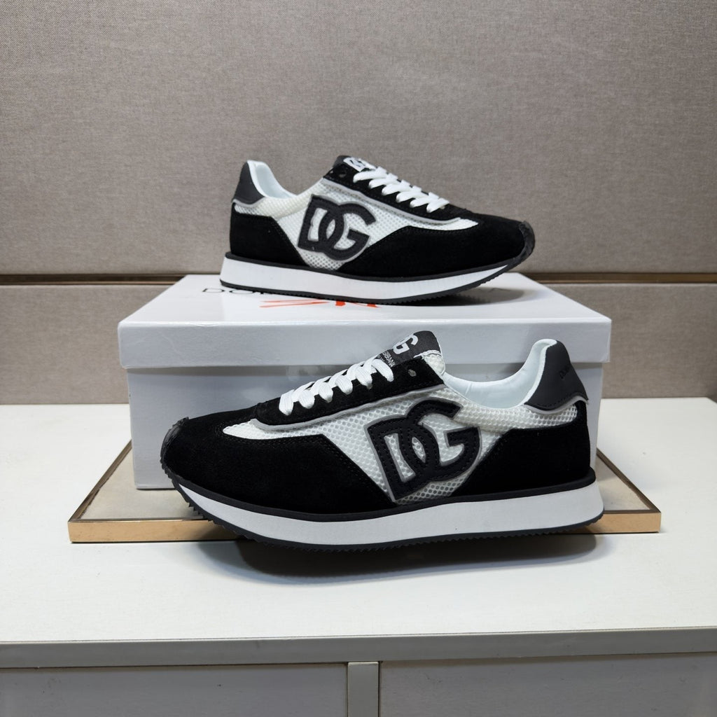 Dolce & Gabbana Black and White Panel Sneakers