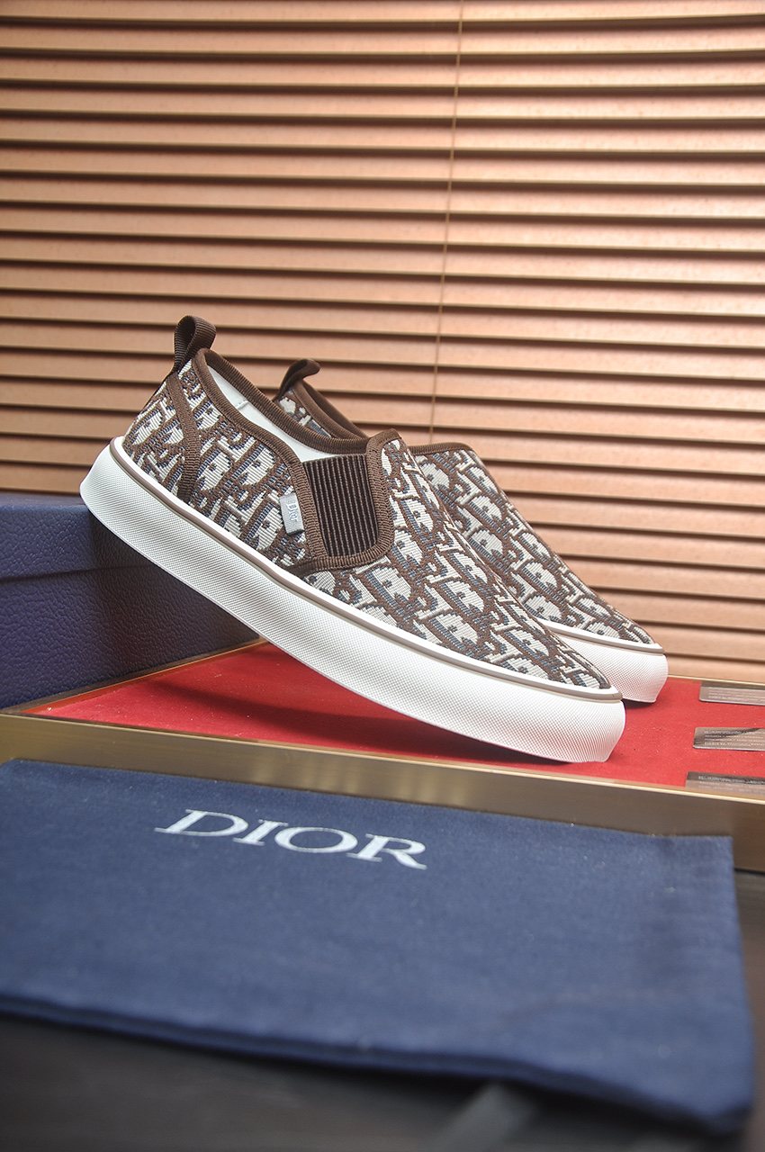 Dior Patterned Slip-On Shoes