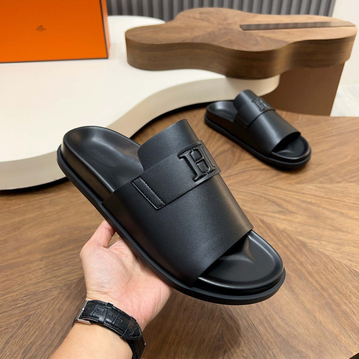 Hermès Men's H Hardware Slide Sandals