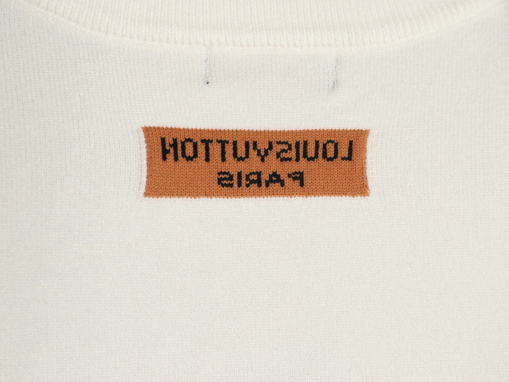 Louis Vuitton 25FW Paper Plane Graphic Knit Sweater - Ivory