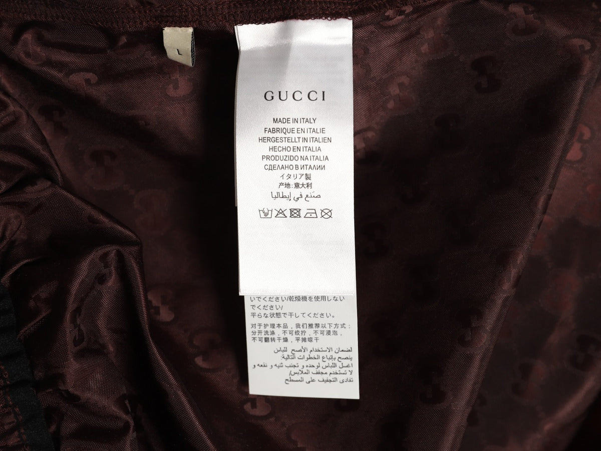 Gucci Tonal Double-G-Style Allover Drawstring Shorts - Burgundy